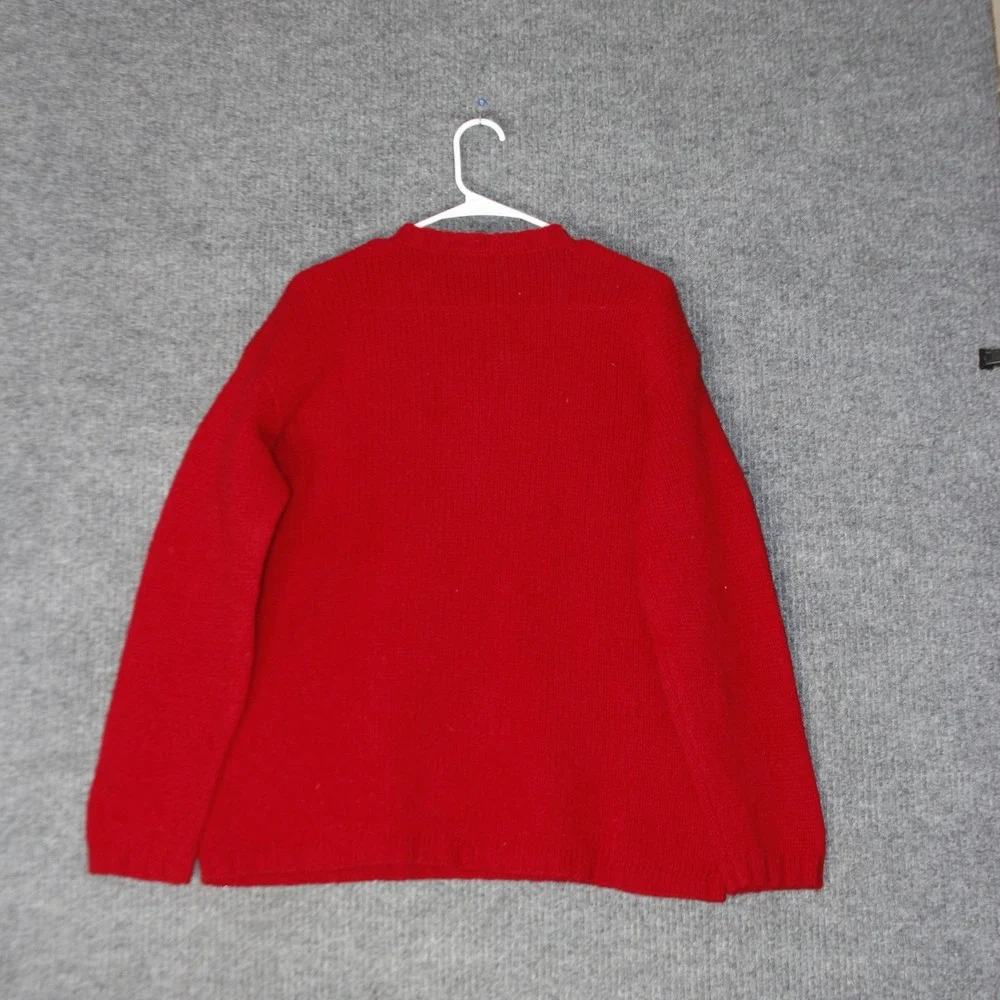 J Crew Sweater Mens M Red Wool Crewneck Pullover Knit‎ Long Sleeve Luxury